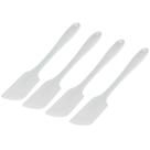 Kit Quatro Espátulas Retas Profissional Branca Weck