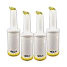 Kit Quatro Garrafas Store'n Pour 1 Litro Amarela Weck