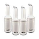 Kit Quatro Garrafas Store'n Pour 1 Litro Branca Weck Kit Quatro Garrafas Store'n Pour 1 Litro Branca Weck