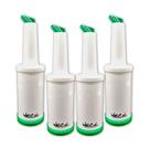 Kit Quatro Garrafas Store'n Pour 1 Litro Verde Weck