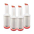 Kit Quatro Garrafas Store'n Pour 1 Litro Vermelha Weck Kit Quatro Garrafas Store'n Pour 1 Litro Vermelha Weck