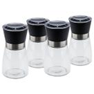 Kit Quatro Moedores de Sal e Pimenta Preto Weck