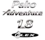 Kit quatro peças emblema letreiro Palio Adventure 1.8 Flex fita 3M