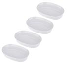 Kit Quatro Saladeiras de Melamina Oval 18 x 12 x 4,2cm WECK