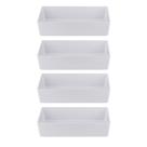 Kit Quatro Tigelas de Melamina Retangular 20,3 x 13,4 x 4,5 cm - 450 ml WECK