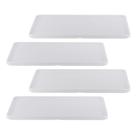 Kit Quatro Travessa de Melamina Retangular Empilhável c/ rebaixo 27 x 15,2 x 1,4 cm WECK