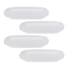 Kit Quatro Travessa Retangular de Melamina Rasa 24,2 x 15,5 x 2,4 cm WECK