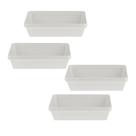 Kit Quatro Travessas de Melamina Retangular Funda 22,6 x 14,5 x 5,7cm WECK