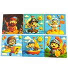 Kit Quebra-Cabeça Infantil Educativo Montessoriano em MDF 3mm 6 Jogos com Figuras Modernas