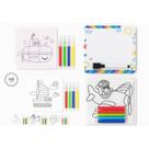 Kit Quebra-Cabeça Infantil para Colorir, Montar e Pintar Com Lousa e Canetinhas