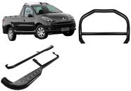 Kit Quebra Mato C/Barra Estribo Chapa Preto Hoggar