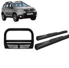 Kit Quebra Mato C/Chapa Estribo Oval Oblongo Preto Duster Kit Quebra Mato C/Chapa Estribo Oval Oblongo Preto Duster