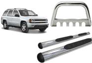 Kit Quebra Mato C/Chapa Estribo Oval TrailBlazer Cromado Kit Quebra Mato C/Chapa Estribo Oval TrailBlazer Cromado