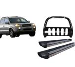 Kit Quebra Mato C/Chapa Estribo Personalizado Preto Tucson até 2016