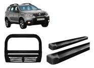Kit Quebra Mato C/ Chapa+estribo Plataforma Preto Duster