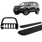 Kit Quebra Mato C/Proteção Estribo Chapa/ TrailBlazer Preto