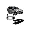 Kit Quebra Mato E Estribo Chapa Ecosport 2004 A 2007 Preto