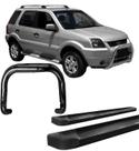 Kit Quebra Mato Estribo Alumínio EcoSport 004 a 2007 Preto