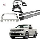 Kit Quebra Mato Estribo Alumínio Santo Antônio H3/Amarok CS Cromado Kit Quebra Mato Estribo Alumínio Santo Antônio H3/Amarok CS Cromado
