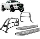 Kit Quebra Mato Estribo CH Santo Antônio Dodge Ram Cromado