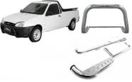 Kit Quebra Mato Estribo Chapa Courier Cromado Kit Quebra Mato Estribo Chapa Courier Cromado