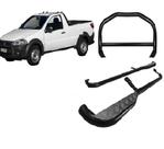 Kit Quebra Mato Estribo Chapa Preto Fiat Strada 2014 a 2020 Kit Quebra Mato Estribo Chapa Preto Fiat Strada 2014 a 2020