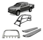 Kit Quebra Mato estribo Chapa santo Ant S10 12/20 Cromado