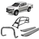 Kit Quebra Mato Estribo Chapa Santo Antônio d S10 12/20 Cromado