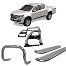 Kit Quebra Mato Estribo Chapa Santo Antônio H2 S10 12/20 Cromado