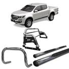 Kit Quebra Mato Estribo Chapa Santo Antônio H3 S10 12/20 Cromado