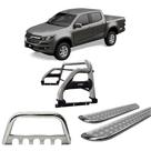 Kit Quebra Mato Estribo Chapa Santo Antônio S10 12/20 Cromado