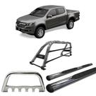 Kit Quebra Mato Estribo Chapa Santo Antônio S10 12/20 Cromado