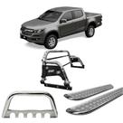 Kit Quebra Mato Estribo Chapa Santo Antônio S10 12/20 Cromado