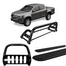 Kit Quebra Mato Estribo Chapa Santo Antônio S10 12/20 Preto