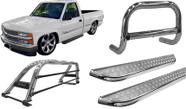 Kit Quebra Mato Estribo Chapa Santo Antônio Silverado Cromado Kit Quebra Mato Estribo Chapa Santo Antônio Silverado Cromado