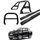Kit Quebra Mato Estribo Oval Santo Antônio Amarok CD Preto Kit Quebra Mato Estribo Oval Santo Antônio Amarok CD Preto