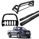 Kit Quebra Mato Estribo Oval Santo Antônio Duplo/Amarok CS Preto