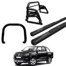 Kit Quebra Mato Estribo Oval Santo Antônio H3/Amarok CD Preto