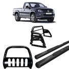 Kit Quebra Mato Estribo Oval Santo Antônio H3/Amarok CS Preto