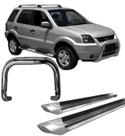 Kit Quebra Mato Estribo Personalizado EcoSport Cromado