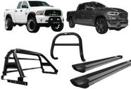 Kit Quebra Mato Estribo Personalizado Santo Antônio Dodge Ram Preto