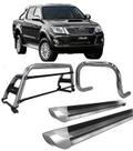 Kit Quebra Mato Estribo Personalizado Santo Antônio H2 Hilux 05/15 Cromado Kit Quebra Mato Estribo Personalizado Santo Antônio H2 Hilux 05/15 Cromado
