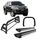 Kit Quebra Mato Estribo Personalizado Santo Antônio H2 Hilux 05/15 Preto Kit Quebra Mato Estribo Personalizado Santo Antônio H2 Hilux 05/15 Preto