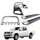 Kit Quebra Mato Estribo Personalizado Santo Antônio H3 Amarok CD Cromado
