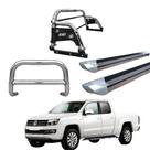 Kit Quebra Mato Estribo Personalizado Santo Antônio H3 Amarok CD Cromado