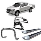 Kit Quebra Mato Estribo Personalizado Santo Antônio H3 S10 12/20 Cromado
