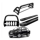 Kit Quebra Mato estribo Pl/santo Antônio H2/amarok Cd Preto