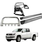 Kit Quebra Mato Estribo Plataforma Santo Antônio H3 Amarok CD Cromado