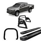 Kit Quebra Mato Estribo Plataforma Santo Antônio S10 12/20 Preto