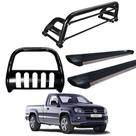 Kit Quebra Mato Estribo Preto Brilhante/Santo Antônio H2/Amarok CS Preto